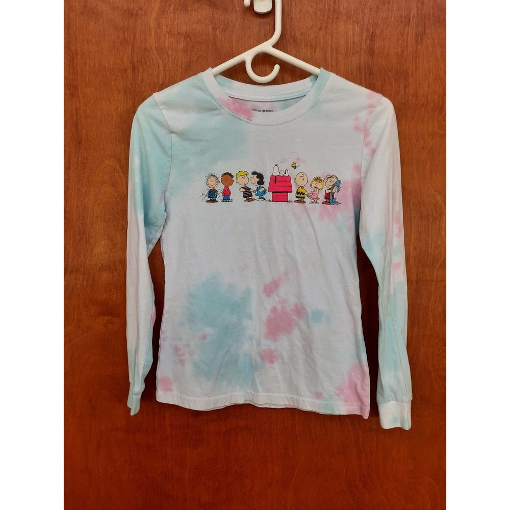 Peanuts Tie-Dye Long Sleeve Shirt - Size XS